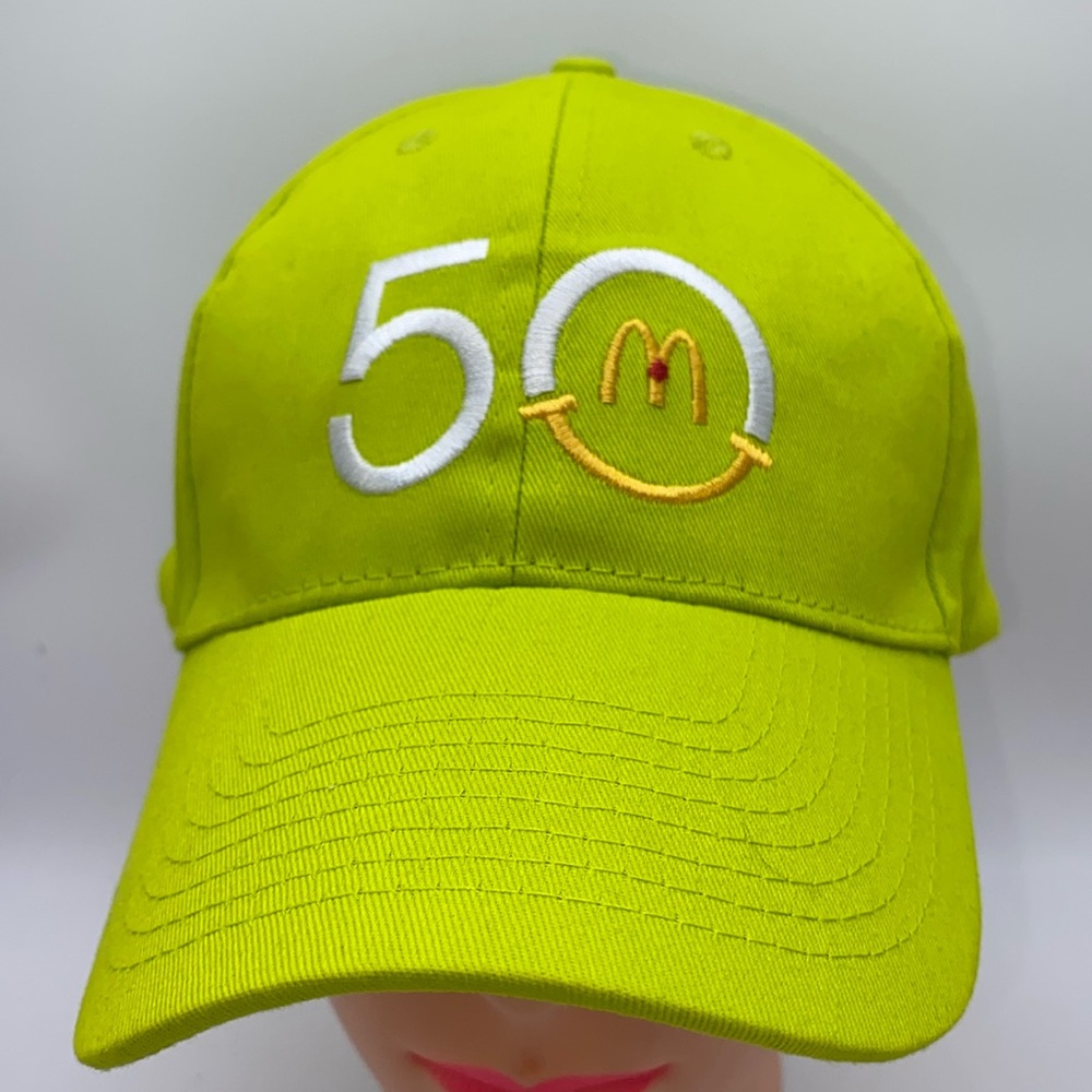 McDonald’s Restaurant 50 Years Employee Uniform Green Baseball Cap Hat